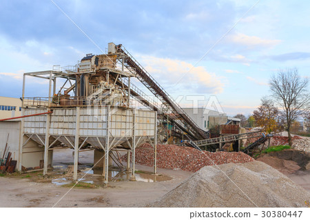 Stone quarry with silos 30380447