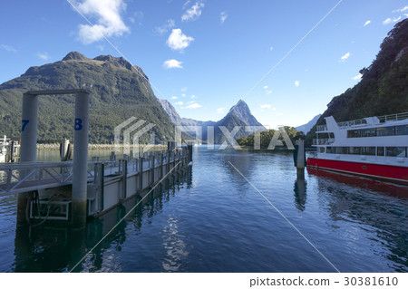 New Zealand Milford Sound Terminal Pier in fine weather 30381610