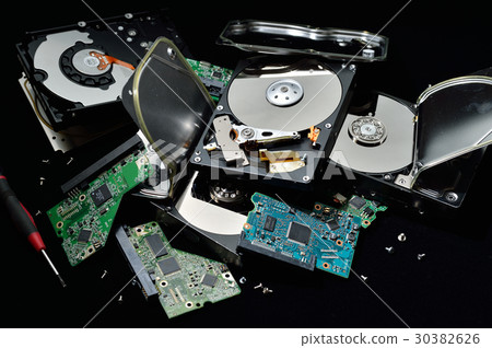 Dispose the hard disk. Disassembled and destroyed to discard the broken HDD. 30382626