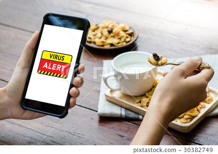 Virus Alert Warning Digital Browsing Concept 30382749