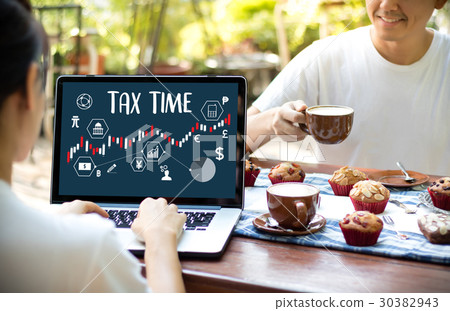 Laptop with blank screen on table. Workspace new Laptop with blank screen on table. Workspace new 30382943