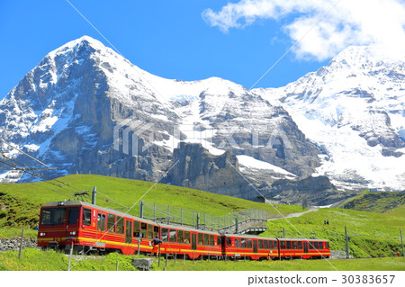 Swiss Jungfrau railroad train ride Swiss Jungfrau railroad train ride 30383657