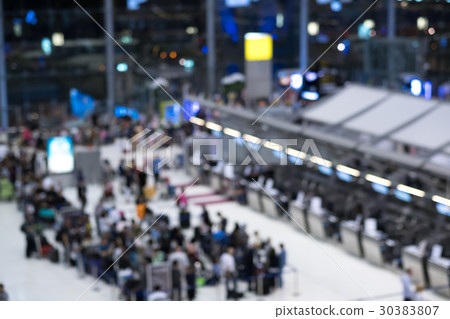 blurry check-in counter in modern airport blurry check-in counter in modern airport 30383807