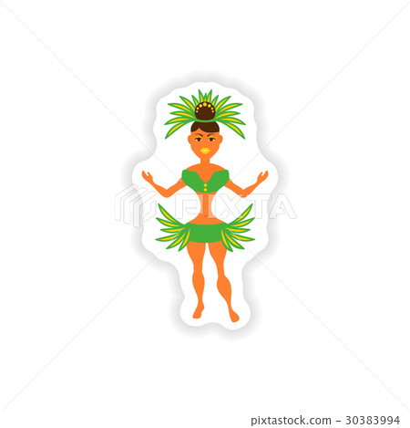 stylish paper sticker on white background stylish paper sticker on white background 30383994