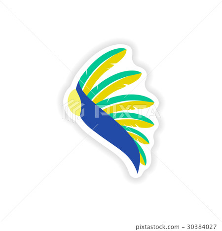 stylish paper sticker on white background Indian stylish paper sticker on white background Indian 30384027