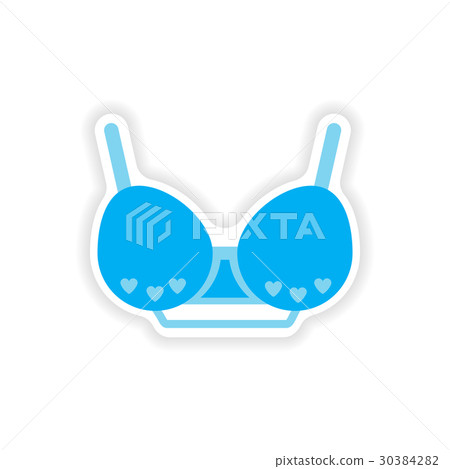 stylish paper sticker on white background 30384282