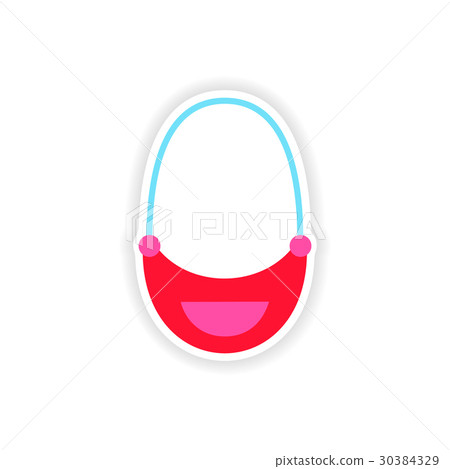 stylish paper sticker on white background ladies stylish paper sticker on white background ladies 30384329