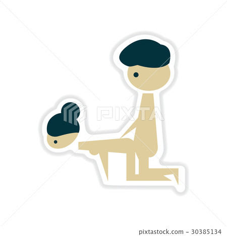 paper sticker on white background Kamasutra paper sticker on white background Kamasutra 30385134