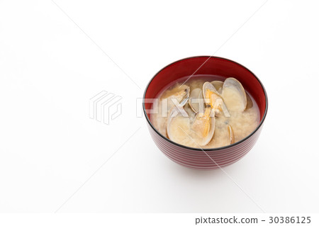 蛤蜊味噌湯白背 蛤蜊味噌湯白背 30386125