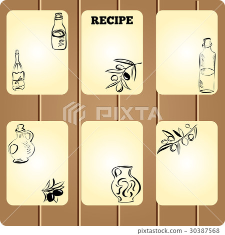Cute wooden background with pages for recipes 30387568