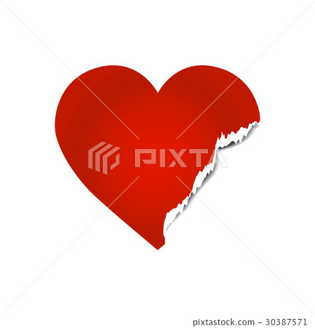 Vector image of torn heart. Vector image of torn heart. 30387571