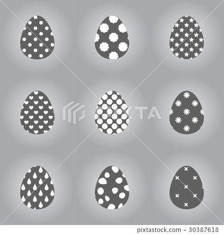 Vector Grey Easter Icon Graphic Vector Grey Easter Icon Graphic 30387618