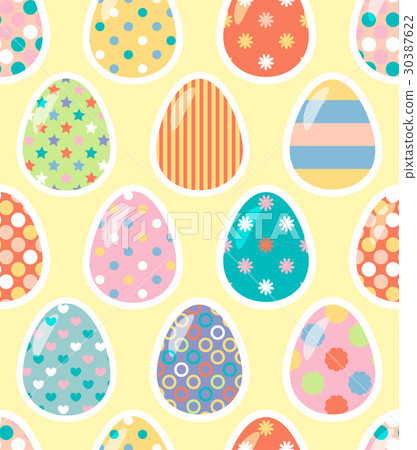 Bright easter seamless pattern with colorful eggs Bright easter seamless pattern with colorful eggs 30387622