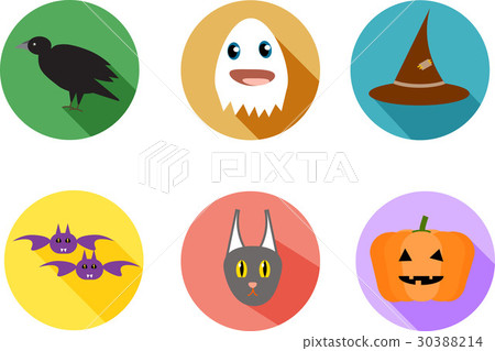 Cute halloween icons set Cute halloween icons set 30388214