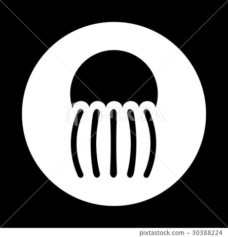 Simple and cute logo of jellyfish. 30388224