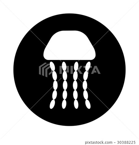 White silhouette of jellyfish White silhouette of jellyfish 30388225