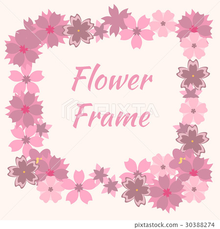 Gentle pink sakura flowers frame. Gentle pink sakura flowers frame. 30388274