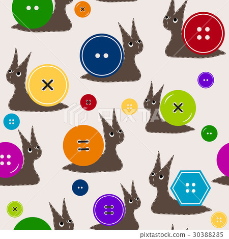 Cute seamless pattern with bright snails 30388285