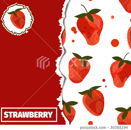 Ripped background made with red strawberries Ripped background made with red strawberries 30388294