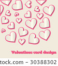 Valentines card design 30388302