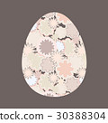 Easter egg icon with soft pastel colors 30388304