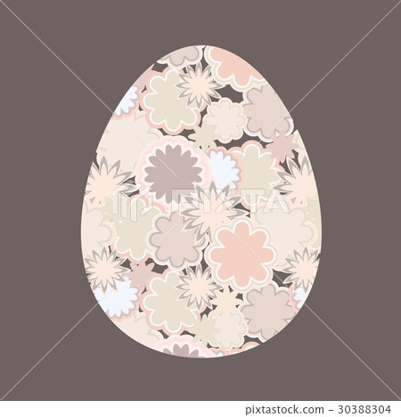 Easter egg icon with soft pastel colors 30388304
