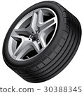Light alloy wheel isolated 30388345