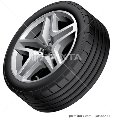 Light alloy wheel isolated 30388345