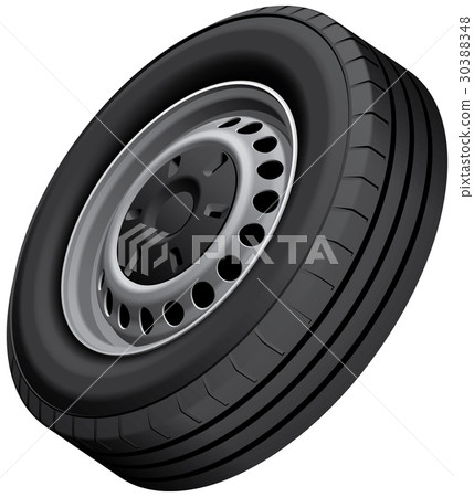 Light vans wheel isolated 30388348