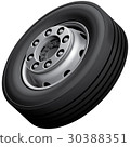 Truck wheel isolated 30388351