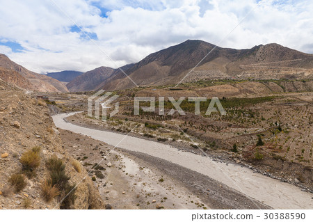 Landscape in Himalayas mountains, Nepal. 30388590