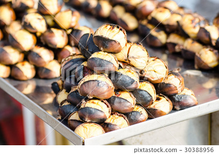 grilled delicious chestnuts on street of Istanbul 30388956