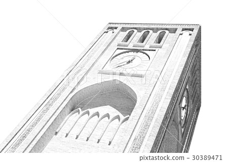 in iran antique clock tower in iran antique clock tower 30389471