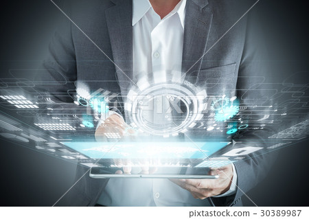 business man working on the digital mobile business man working on the digital mobile 30389987
