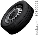 Wheels isolated on white 30390021