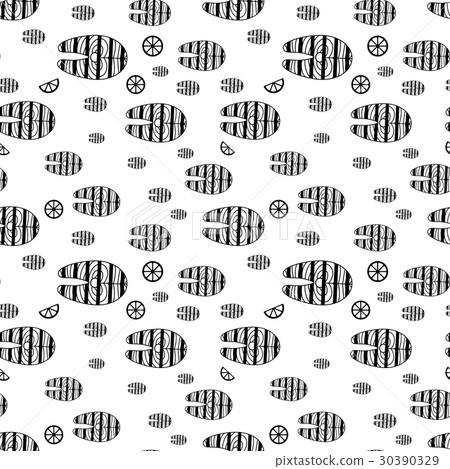 Salmon steak red fish pattern - Stock Illustration [30390329] - PIXTA