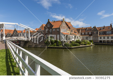 Old Houses Enkhuizen with draw bridge 30391275