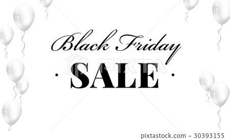 Black Friday Sale Poster with shiny balloons on Black Friday Sale Poster with shiny balloons on 30393155