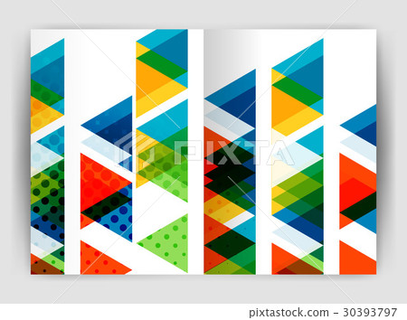 Vector triangle business annual report cover print Vector triangle business annual report cover print 30393797