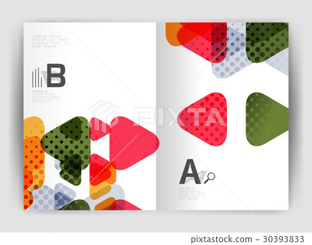 Vector triangle business annual report cover print - Stock Illustration ...