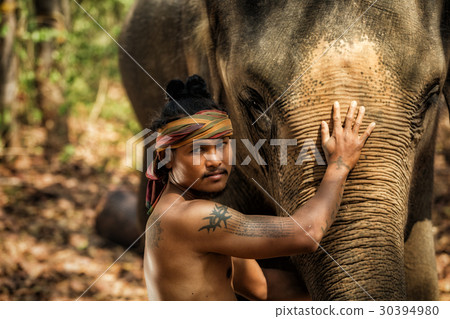 Thai people is mahout elephant for control  30394980