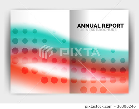 Blur wave business print template, abstract 30396240