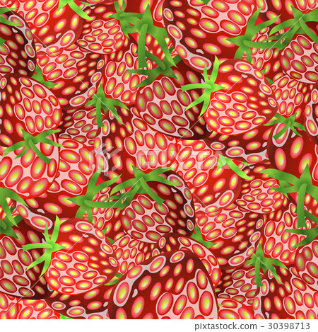 Fresh Strawberry Fruit Seamless Pattern 30398713