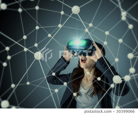 Women with VR goggles 30399066