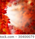 Autumn Leaves on Fall Background 30400079