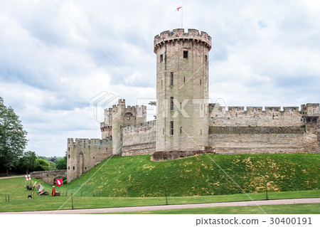 Medieval Warwick Castle tower and gatehouse Medieval Warwick Castle tower and gatehouse 30400191