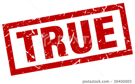 square grunge red true stamp - Stock Illustration [30400805] - PIXTA