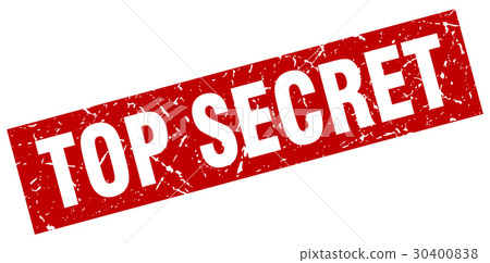 square grunge red top secret stamp 30400838