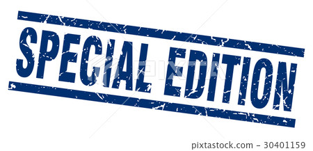 square grunge blue special edition stamp 30401159