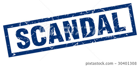 square grunge blue scandal stamp 30401308